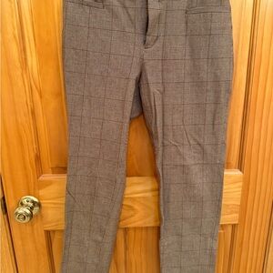 Banana Republic Brown Sloan Curvy Fit Plaid Trousers